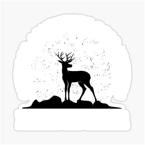 Deer Hunting Black Sticker By Dannrysaputra Redbubble