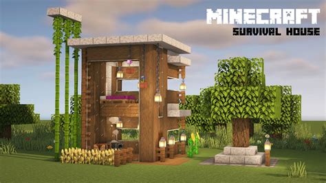 Minecraft Simple Survival House Tutorial Youtube