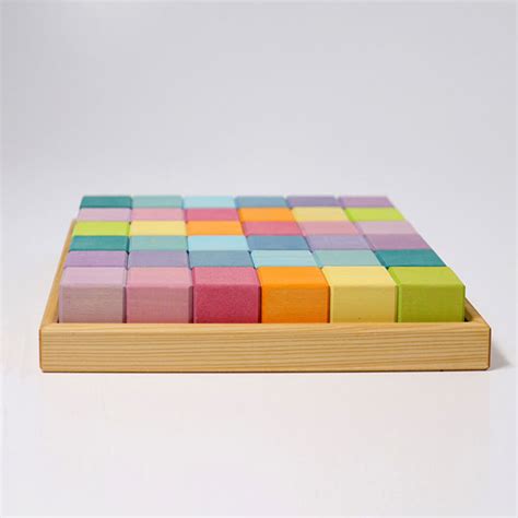 36 Building Cubes Pastel Grimms