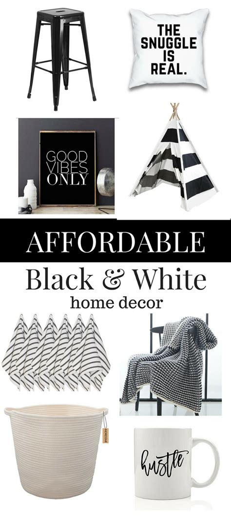 Depending on how you style it, black has the power to add refined. 22 Black and White Home Decor Pieces You'll Love! - Thirty ...