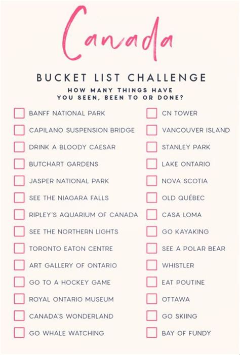 Have A Few Of These Checked Travel List Canada Bucket List Canada
