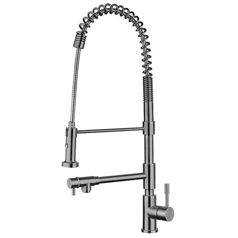 How to install pull out spray commercial kitchen faucet. Whitehaus Collection 2-Handle Pull-Down Sprayer Kitchen ...