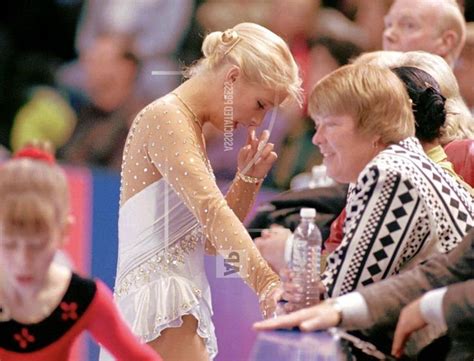 Nicole Bobek Talking With Her Coach Before She Withdrew From The Us Figure Skating