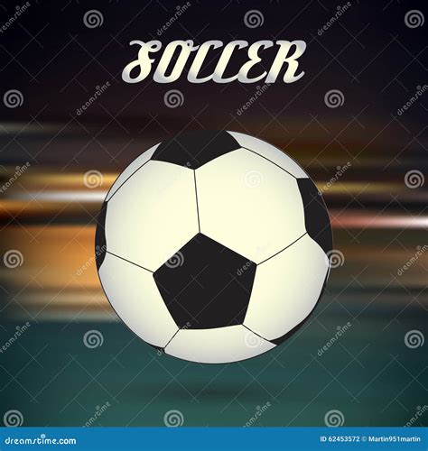 Soccer And Football Ball On Blur Abstract Background Eps10 Stock Vector