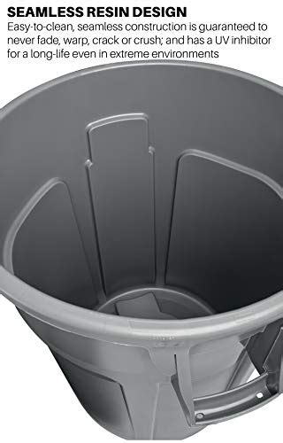 Rubbermaid Commercial Products Brute Heavy Duty Trashgarbage Can 32