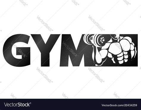 Gym Symbol For Sports Royalty Free Vector Image