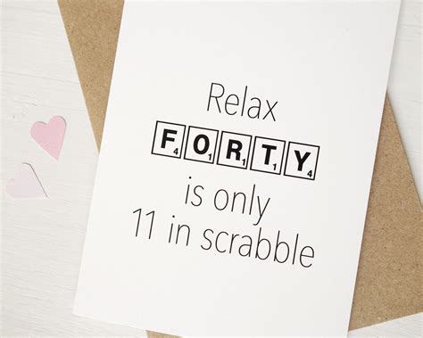 You get better with age, my dearest! 40th birthday card funny birthday card scrabble tiles