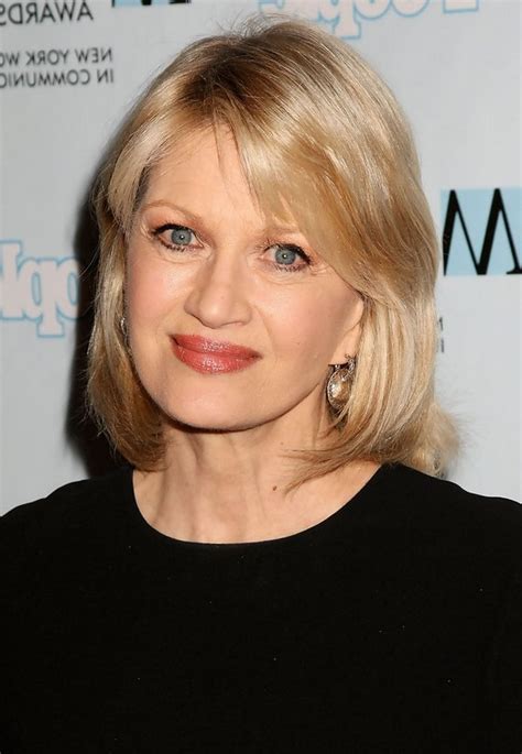 Diane Sawyer Layered Medium Hairstyle With Bangs For Older Women Over
