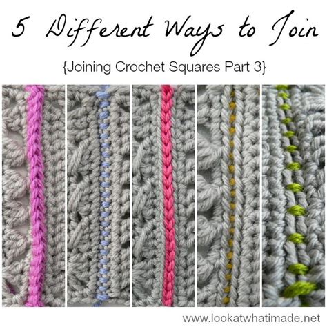 Joining Crochet Squares Part Different Ways To Join Crochet