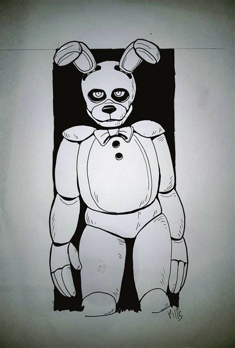 Fineliner Springtrap By Pinkypills Fnaf Drawings Scary Things To