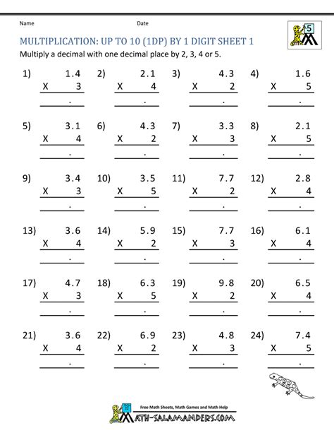 Multiplying Decimals Worksheets Grade 5 Favorite Worksheet