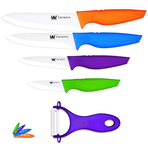 Colorful Ceramic Knife Set 6 Inch Chef 5 Inch Slicing 4 Inch Utility 3