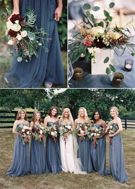 Dusty Blue And Burgundy Wedding Flowers Flowers Cjk