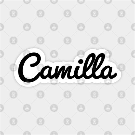 Camilla Cursive Script Typography Black Text Camilla Magnet Teepublic