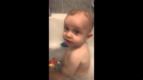 Baby Nearly Poops In Bath Youtube
