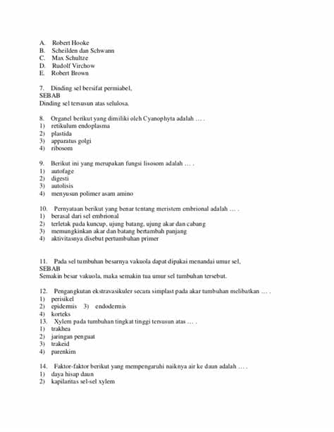 Contoh Soal Biologi Tentang Keanekaragaman Hayati Beserta ...