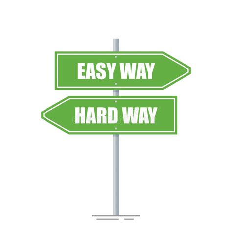 Easy Way Or Hard Way Stock Vector Illustration Of Destination 20665440