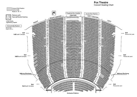 Fabulous Fox Theater Seating Chart