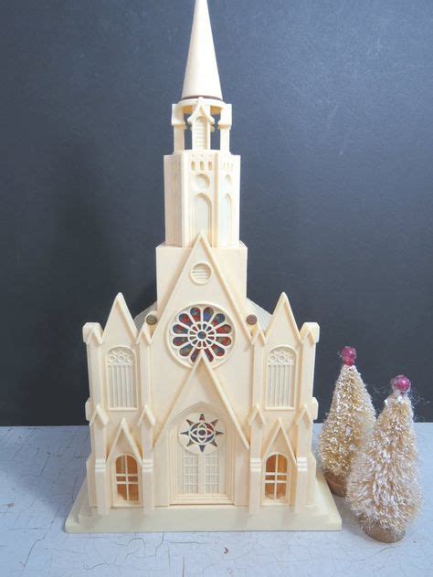 Cathedral Church Light And Music Box Raylite Christmas Decor Display