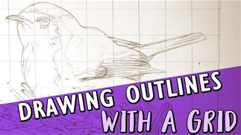 Drawing Outlines Using A Grid Drawing Tutorial Youtube