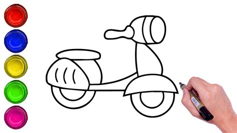 How To Draw A Toy Scooter Step By Step Learn To Draw Sketch 641