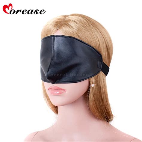 Morease Blindfold Sexy Leather Eye Mask Bdsm Restraints Fetish Slave Erotic Cosplay Bondage