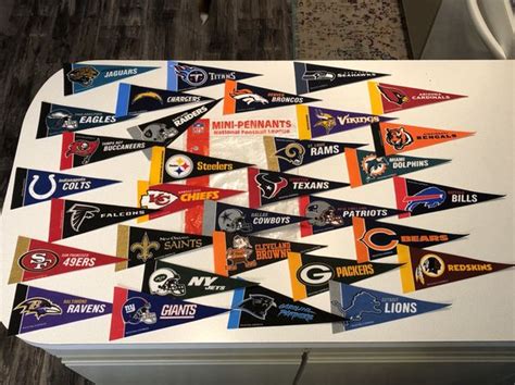 Nfl Complete Set Of All 32 Football Teams Banner Pennant Flags Brand