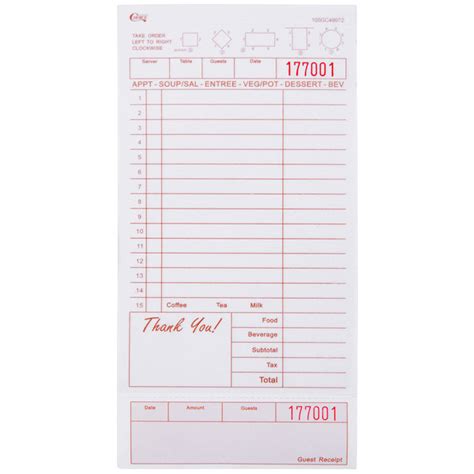 Restaurant Guest Check Buying Guide Types Of Guest Checks