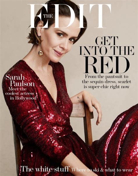 Sarah Paulson Red Fashion Shoot The Edit Cover