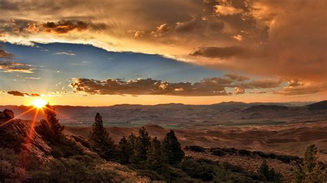 壁纸 阳光 树木 景观 日落 爬坡道 性质 云彩 日出 晚间 早上 太阳 沙漠 地平线 大气层 国家公园 谷