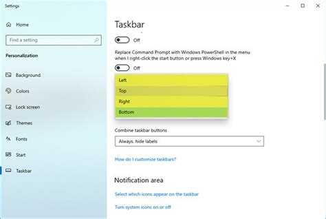 How To Change The Taskbar Location In Windows