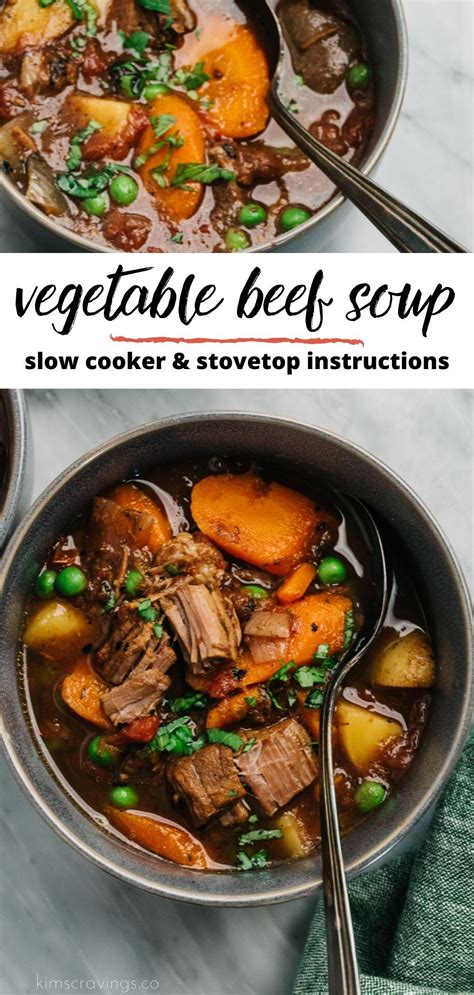 What can be better than a simple meal of vegetable beef soup to warm your bones and feed your soul? Vegetable Beef Soup | Recipe in 2020 | Vegetable beef soup ...