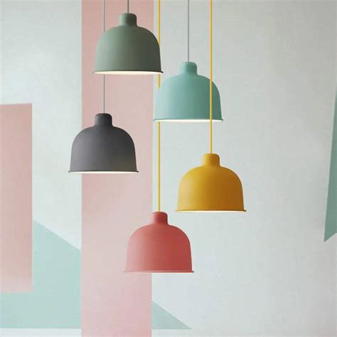 Colorful Nordic Led Pendant Light Denmark Home Foyer Modern Hanging Lamp Metal Lampshade Bedroom