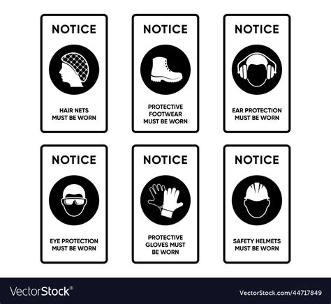 Black Health And Safety Sign Collection Royalty Free Vector