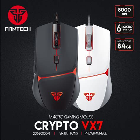 Fantech Vx7 Crypto 6d Light Weight Macro Programmable Gaming Mouse
