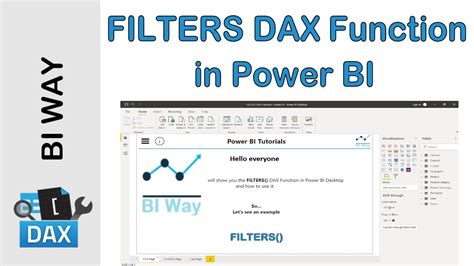 Dax Language Filters Function In Power Bi Youtube