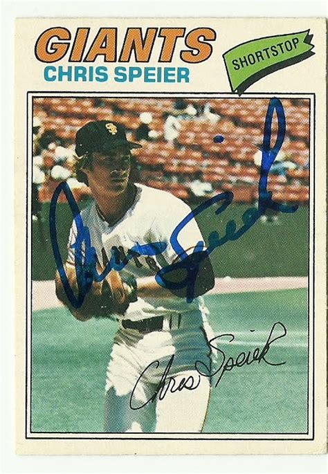 The 1977 Opc Baseball Autograph Project Chris Speier 53