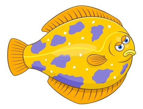 Cartoon Flounder Stock Vector Illustration Of Cute Flounder 75085079