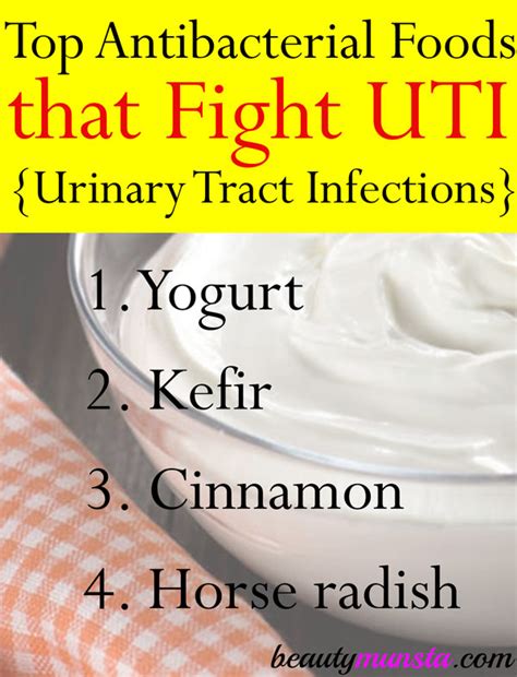 Luckily, yogurt is a food that is rich in probiotics. Top 4 Antibacterial Foods for UTI - beautymunsta - free ...