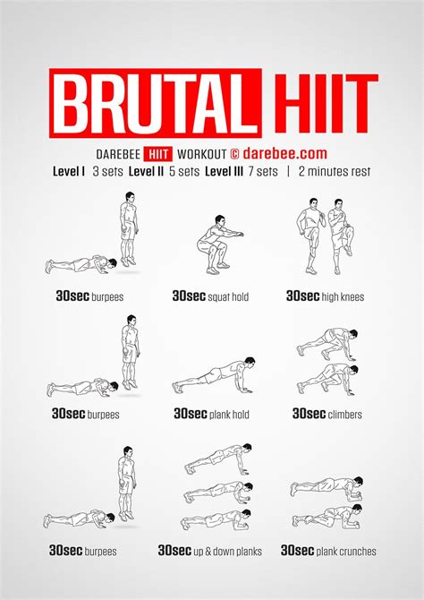 Brutal Hiit Workout Hiit Workout At Home Hiit Workout Cardio