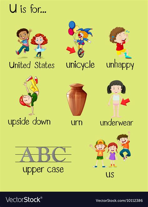 Built by word scramble lovers for word scramble lovers, see how many words you can spell in scramble words, a free online word game. Many words begin with letter u Royalty Free Vector Image