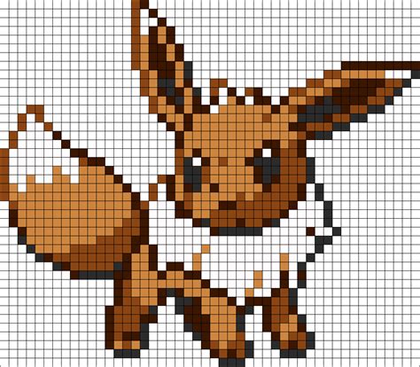 Eevee Kandi Pattern Pixel Art Pokemon Pokemon Cross Stitch Pokemon