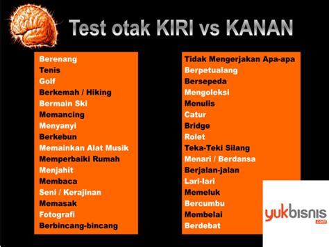 Para pengguna otak kiri pada umumnya lebih kuat dalam matematika. Test Otak Kiri VS Kanan - Yukbisnis Hot