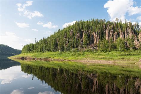 Beautiful Siberian Rivers Tunguska Around Only Rocks Siberia Russia