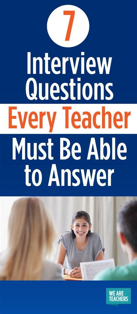 Infographic The Most Common Teacher Interview Questions Weareteacehrs