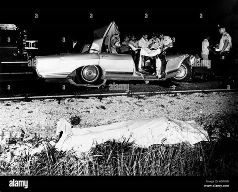 The Sheet Covered Body Of Jayne Mansfield At The Scene Of The Car Accident Which Killed Her