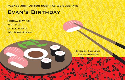 Cuts the fish in larger pieces than is commonly found in. Traditional Japanese Sushi Plate Invitation