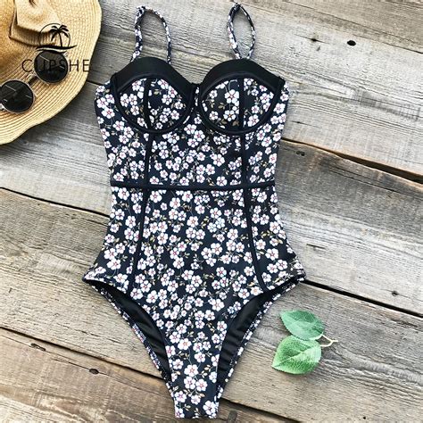 Buy Cupshe Floral Print One Piece Swimsuit Women Sexy