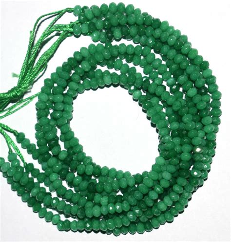 Green Color Hydro Gemstone Cut 4 45 Mm Round Beads 13 X 1 Loose