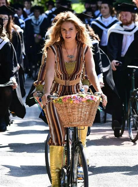 Lily James On The Set Of Mamma Mia Lily James Mamma Mia Mama Mia